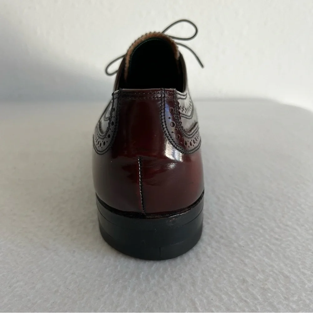 Vintage Florsheim Imperial Brown Wingtip Shoes Men's Size US 9B